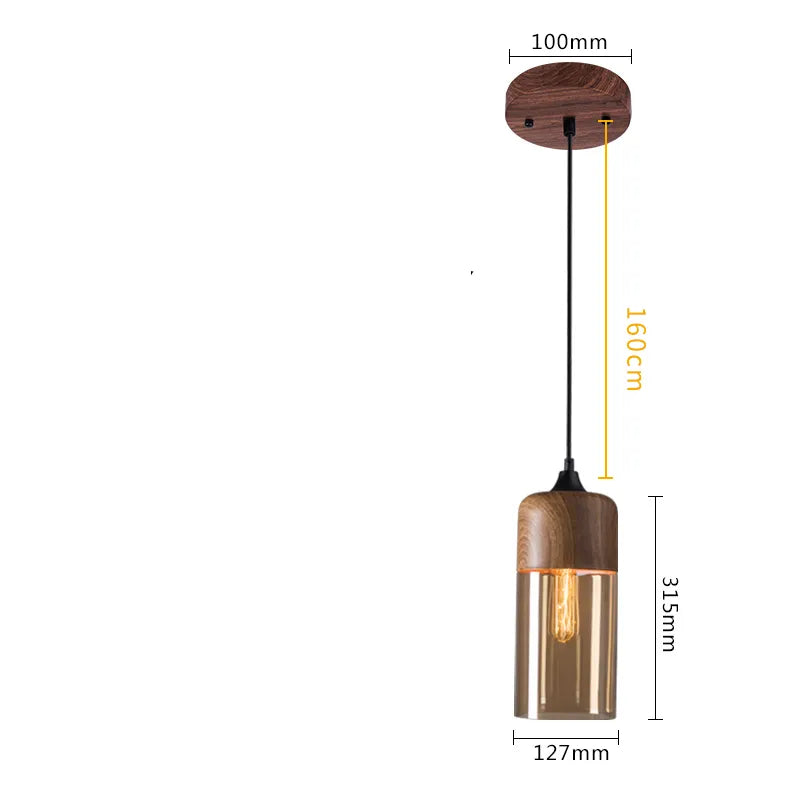 Auren Pendant Collection – Amber Glass Pendant Lights