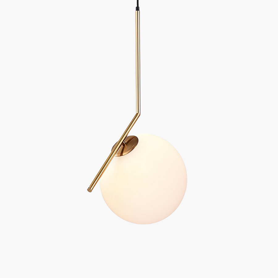 Velora Pendant Lamp– Frosted Glass & Brass