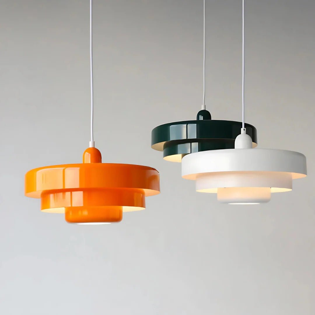Chroma Arc Pendant Light – Modern Multi-Tone Layered Ceiling Lamp
