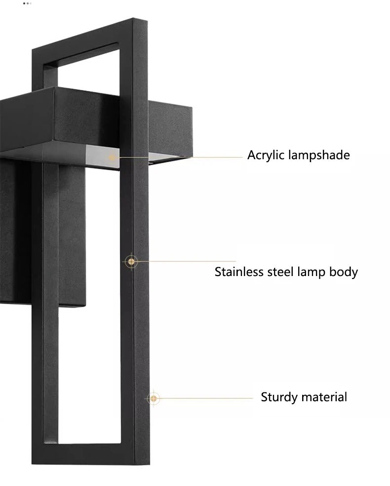 Eden Outdoor Wall Sconce – Sleek Modern Waterproof Exterior Light