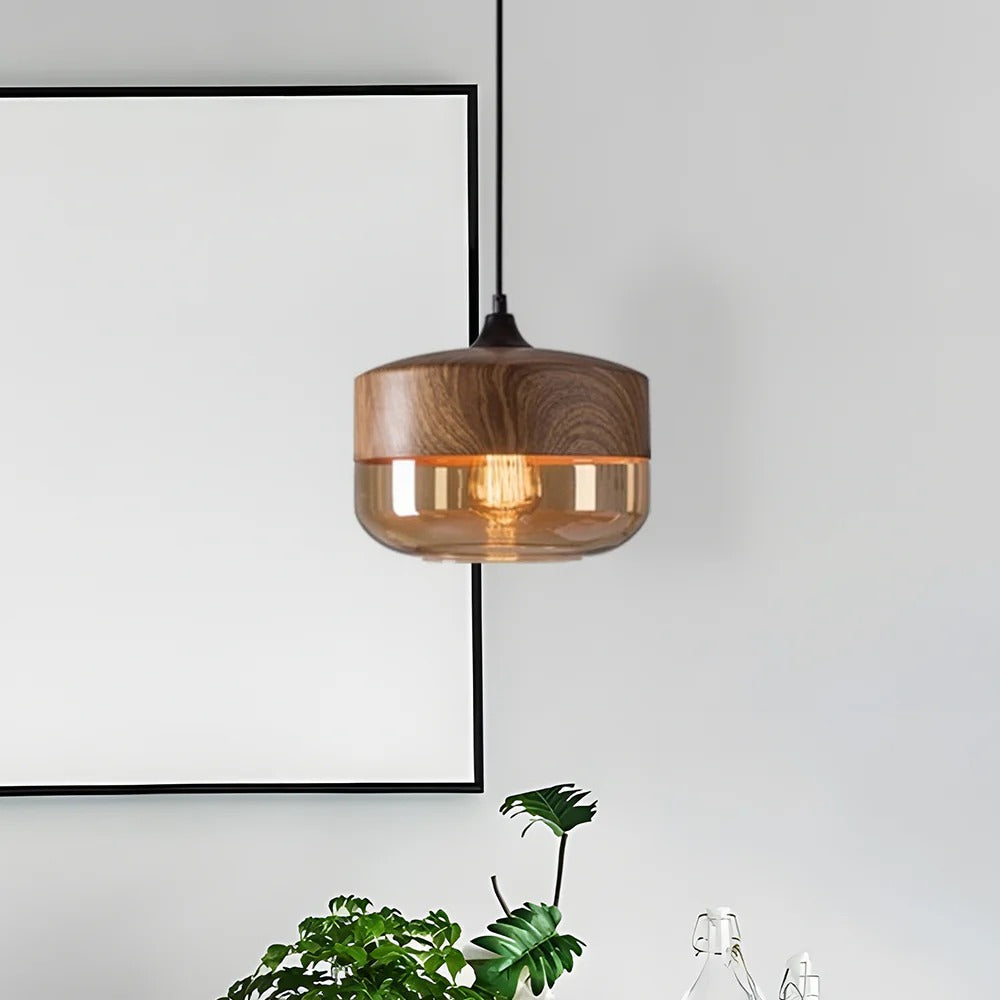 Auren Pendant Collection – Amber Glass Pendant Lights