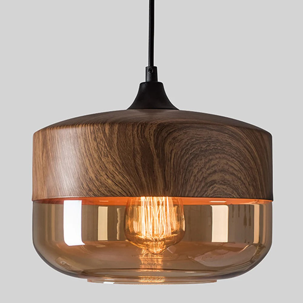 Auren Pendant Collection – Amber Glass Pendant Lights