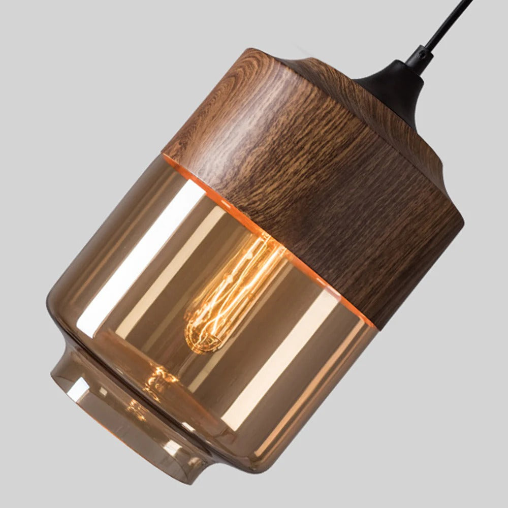 Auren Pendant Collection – Amber Glass Pendant Lights