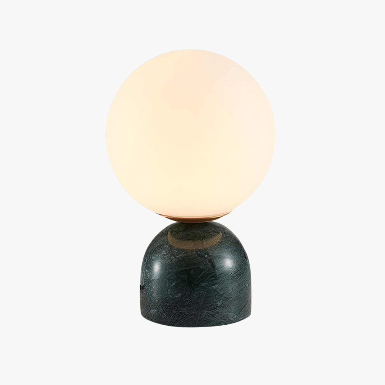 Marblis Sphere Table Lamp – Frosted Glass Dome with Marble Base
