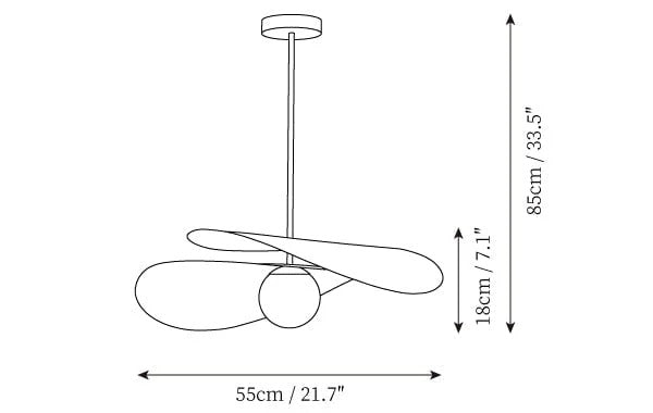 Olivia Pendant Light with frosted glass globe and modern brass finish