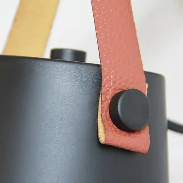 Scandinavian Wood & Leather Wall Sconce - goldenlumen