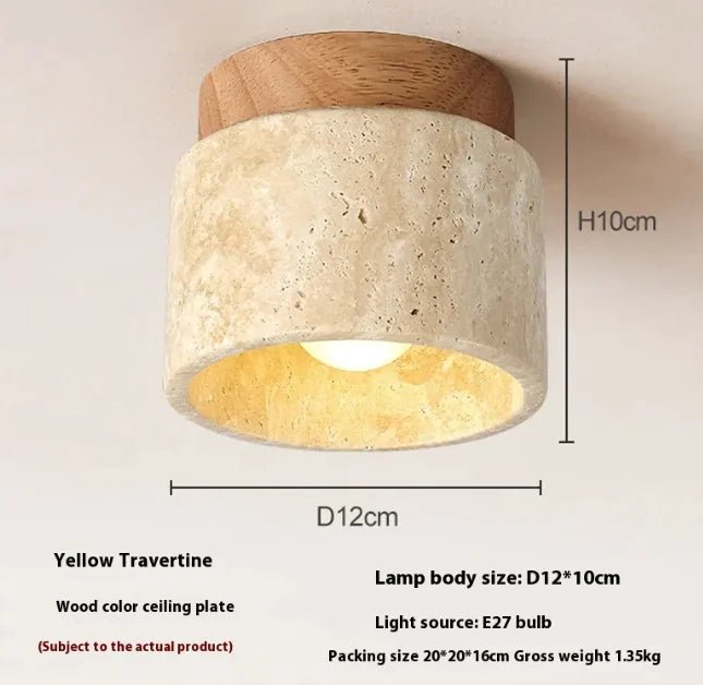Sorai Travertine Collection– Minimal Japandi Lighting
