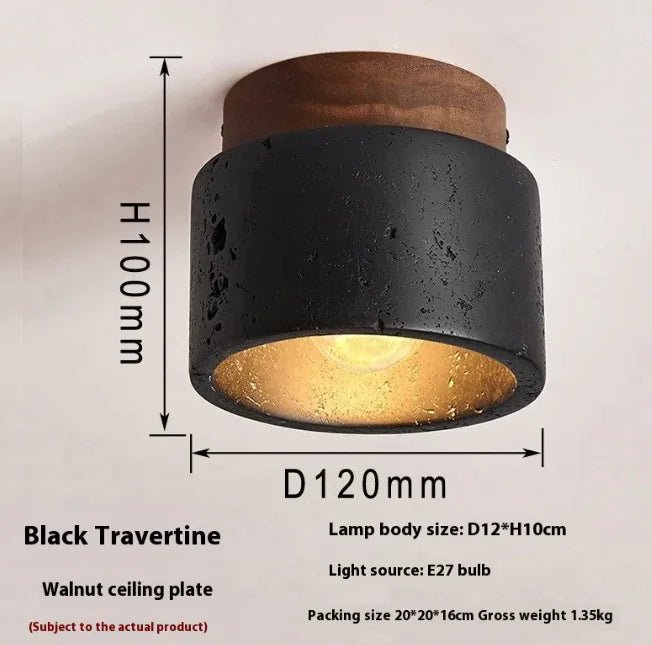 Sorai Travertine Collection– Minimal Japandi Lighting