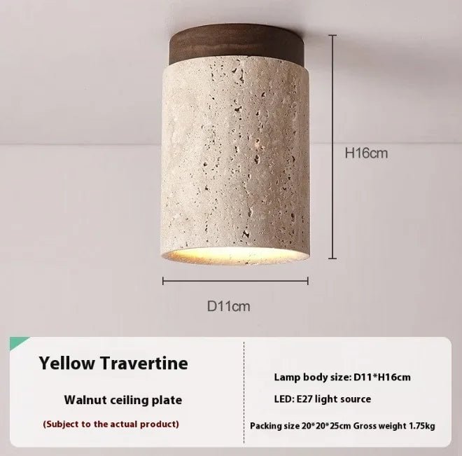 Sorai Travertine Collection– Minimal Japandi Lighting