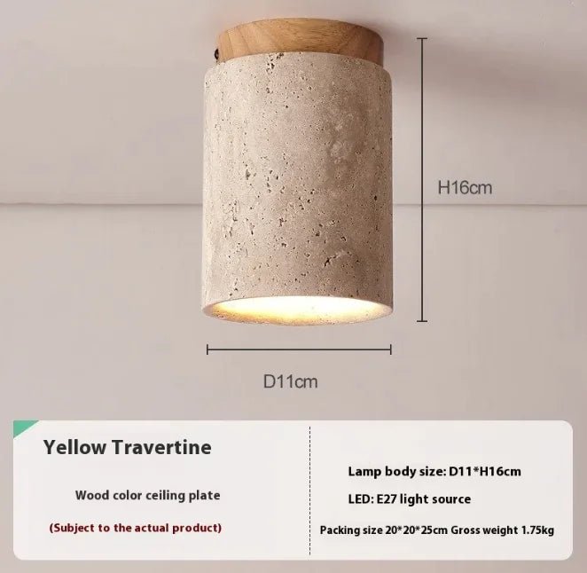 Sorai Travertine Collection– Minimal Japandi Lighting