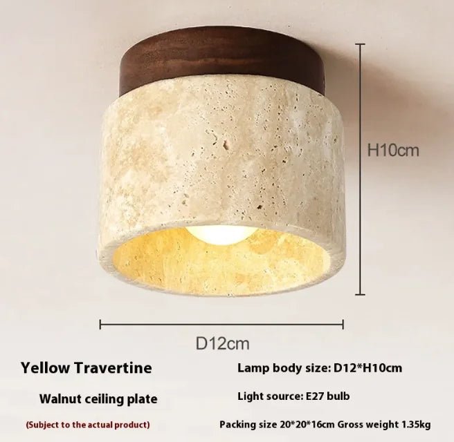Sorai Travertine Collection– Minimal Japandi Lighting