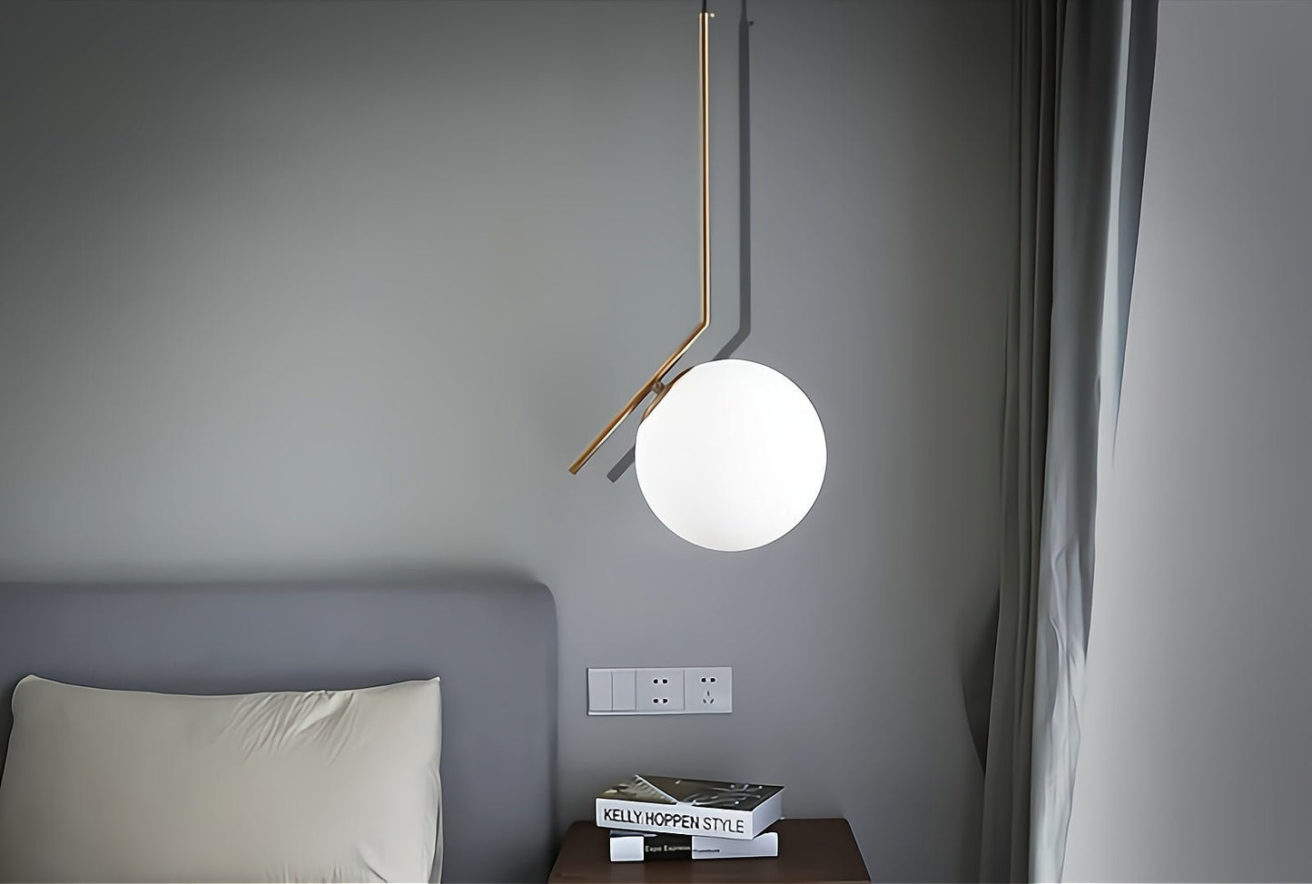 Velora Pendant Lamp– Frosted Glass & Brass