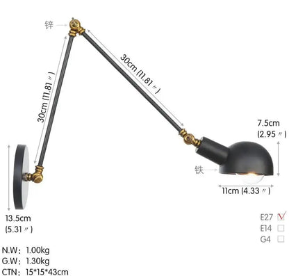 IndustrialExtend Sconce goldenlumen