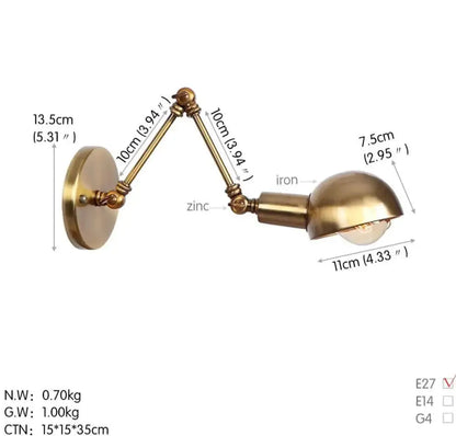 IndustrialExtend Sconce goldenlumen