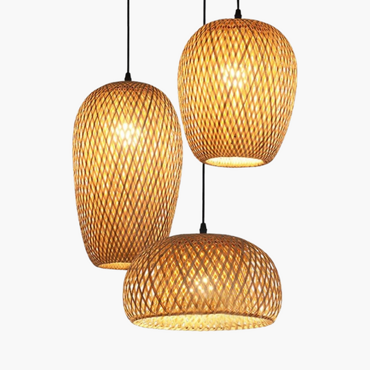 Aria Bamboo Rattan Pendant Light – Handwoven Pendant Lamp