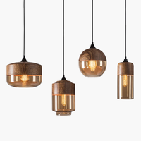Auren Pendant Collection – Amber Glass Pendant Lights