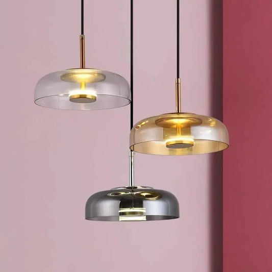 Aurelio Glass Dome Pendant Light – Modern Hanging Light
