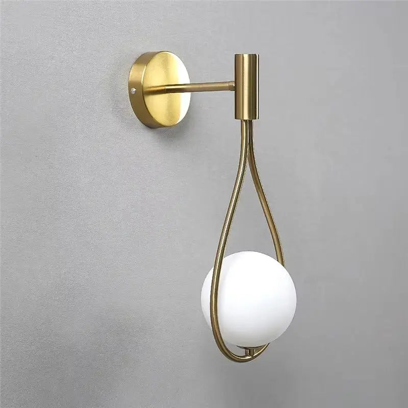 Brass Sphere Sconce - goldenlumen