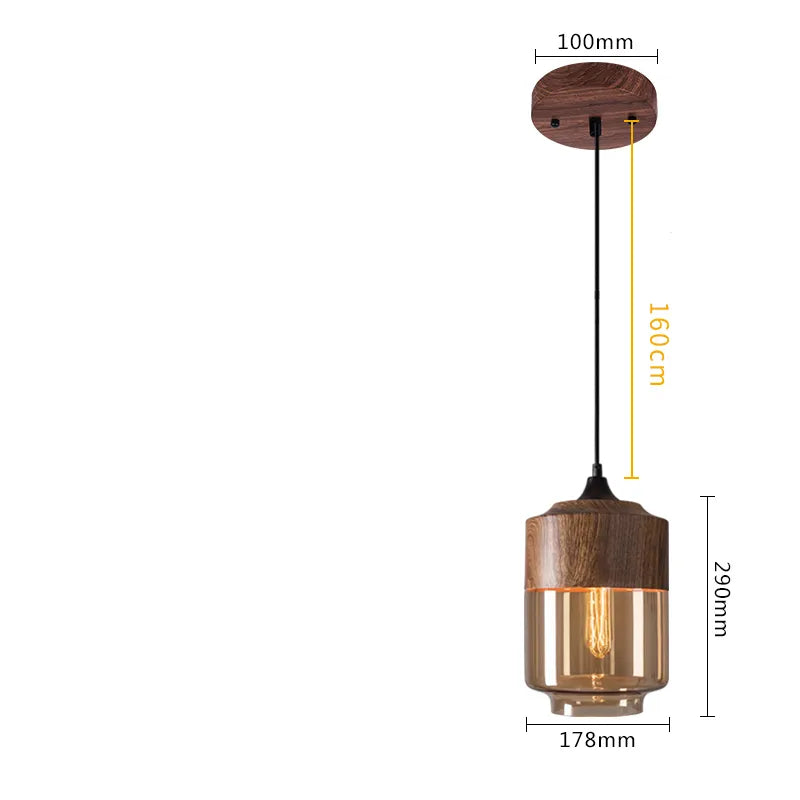 Auren Pendant Collection – Amber Glass Pendant Lights