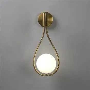 Brass Sphere Sconce - goldenlumen