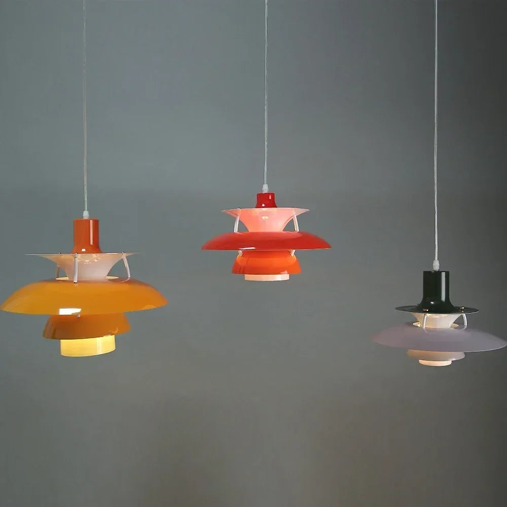 3 colorfull modern pendat lights 