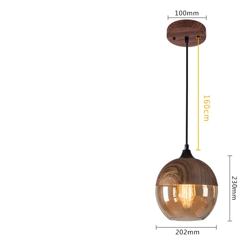 Auren Pendant Collection – Amber Glass Pendant Lights