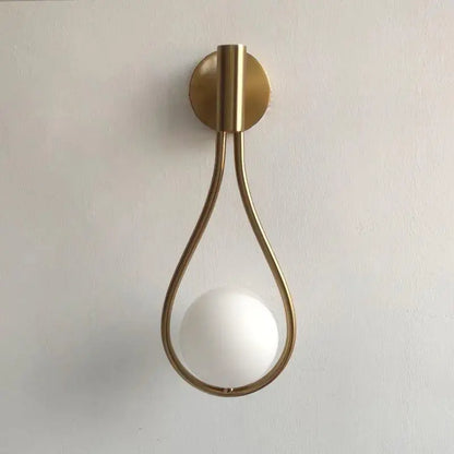 Brass Sphere Sconce - goldenlumen