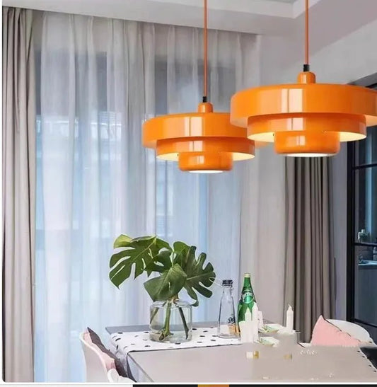 Chroma Arc Pendant Light – Modern Multi-Tone Layered Ceiling Lamp