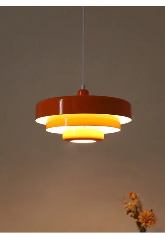 Chroma Arc Pendant Light – Modern Multi-Tone Layered Ceiling Lamp