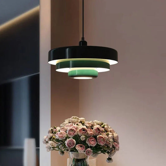 Chroma Arc Pendant Light – Modern Multi-Tone Layered Ceiling Lamp