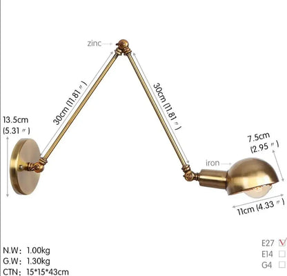 IndustrialExtend Sconce goldenlumen