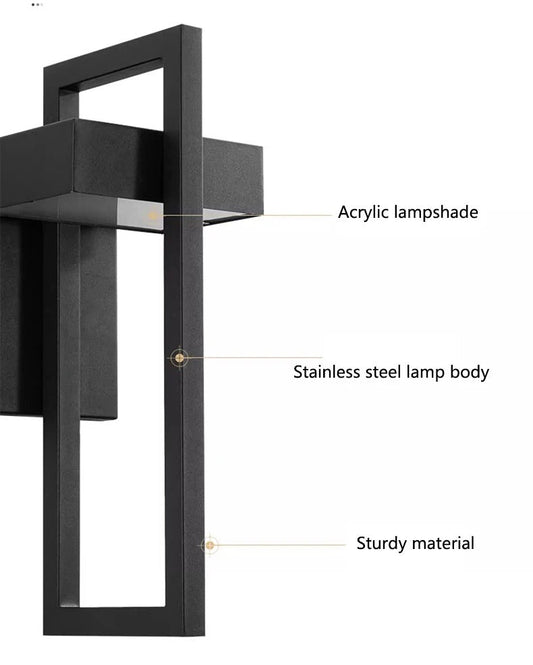 Eden Outdoor Wall Sconce – Sleek Modern Waterproof Exterior Light