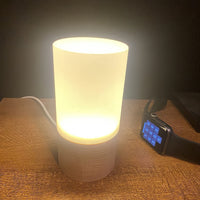 Elegant Cylinder Solid Wood Night Lamp - goldenlumen