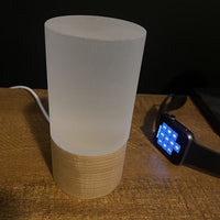 Elegant Cylinder Solid Wood Night Lamp - goldenlumen