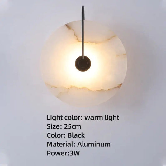 Elysian Marble Wall Light - goldenlumen