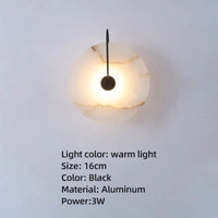 Elysian Marble Wall Light - goldenlumen