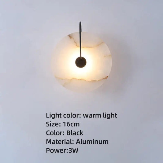Elysian Marble Wall Light - goldenlumen