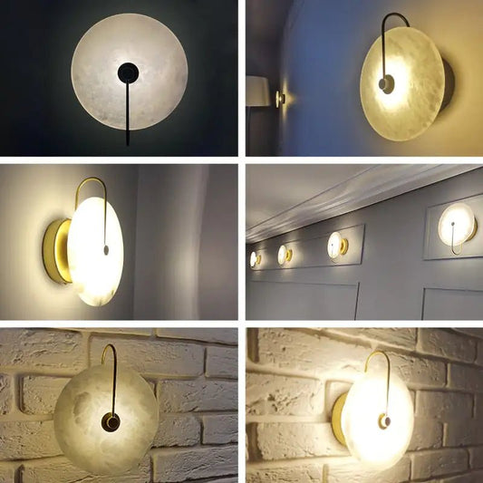 Elysian Marble Wall Light - goldenlumen