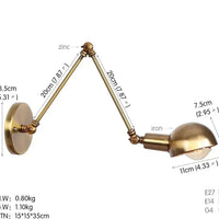 Extendable Industrial Wall Lamp - goldenlumen