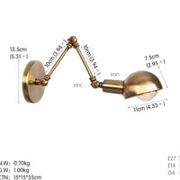Extendable Industrial Wall Lamp - goldenlumen