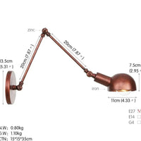 Extendable Industrial Wall Lamp - goldenlumen