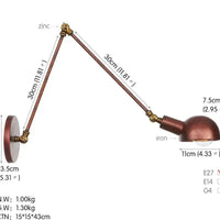 Extendable Industrial Wall Lamp - goldenlumen