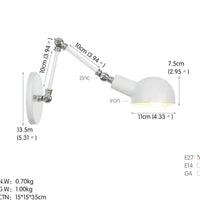 Extendable Industrial Wall Lamp - goldenlumen