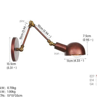 Extendable Industrial Wall Lamp - goldenlumen
