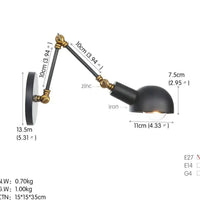 Extendable Industrial Wall Lamp - goldenlumen