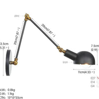 Extendable Industrial Wall Lamp - goldenlumen