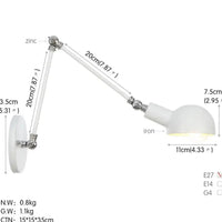 Extendable Industrial Wall Lamp - goldenlumen