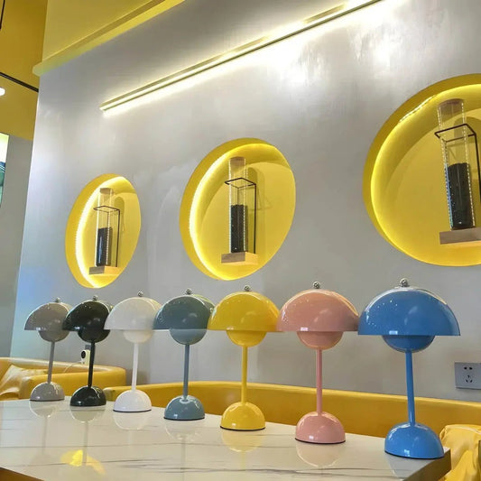 Flowerpot Mushroom Cordless Table Lamp - goldenlumen