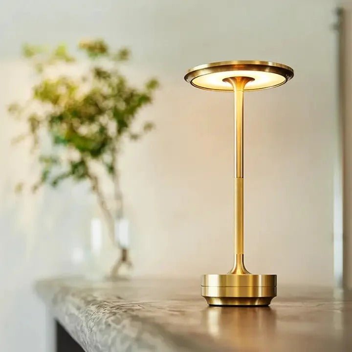 Freedom Disk cordless rechargeable table lamp