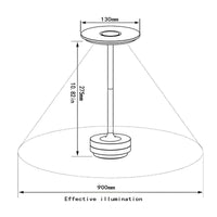 Freedom Disk cordless rechargeable table lamp